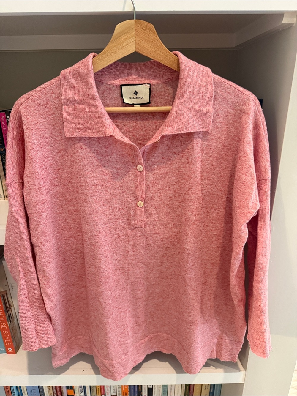 Tuckernuck Pink Long-Sleeve Polo Top